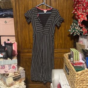 Cat & Jack Black and White Striped Bodysuit